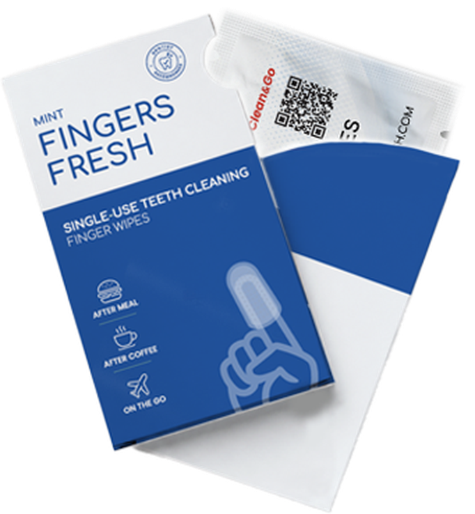 Fingers Fresh Mint, navy pack, open