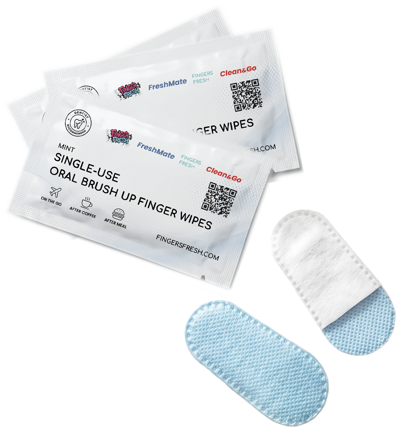 Fingers Fresh sachets and the finger wipes